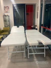 Lettino estitica a due snodi