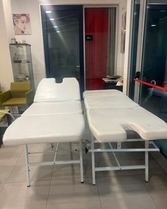 Lettino estitica a due snodi