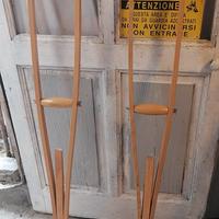 stampelle in legno vintage regolabili