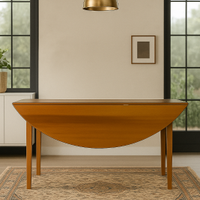 Tavolo Consolle ovale in cilegio massello