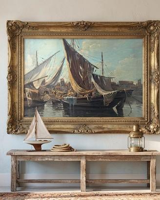 Pallini - Marina con barche -70X50
