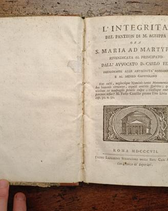 Carlo Fea – L’integrità del Panteon – Roma 1807 –