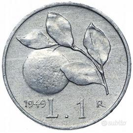 Lire Arancia Repubblica Italiana 1949