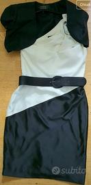 Abito da cerimonia tg. 42 bianco e nero Pastore