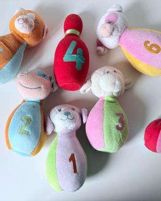 Set birilli morbidi numerati per bambini