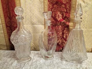 set di 8 bottiglie antiche