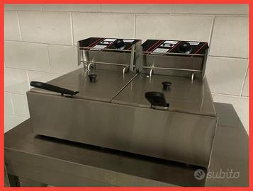 FRIGGITRICE ELETTRICA 2 vasche 6 + 6 Litri NUOVA