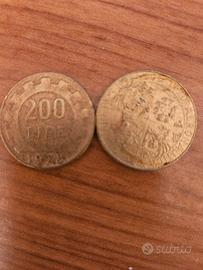 monete da 200 lire 1978 + moneta  da 200 lire 