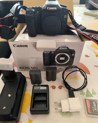 EOS 50d Canon + scatola + Accessori 