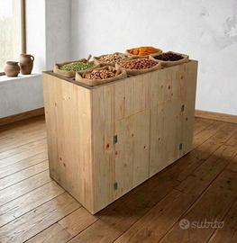no ikea mobile espositore legno bio design rustico