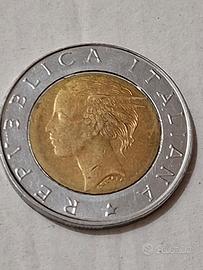 500 lire bimetalliche 