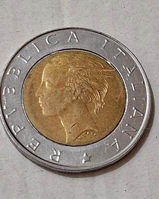 500 lire bimetalliche 