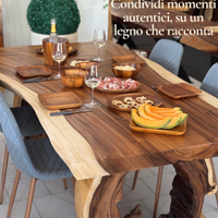 Tavolo artigianale legno massello di acacia