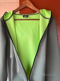 Felpa Norway Grigio/Verde con Zip