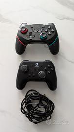 Due controller per Nintendo switch. Uno wirelles e