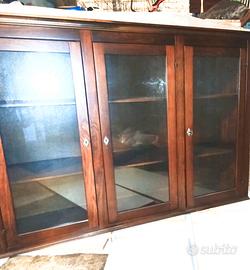 Credenza con vetrina 3 ante stile Arte Povera