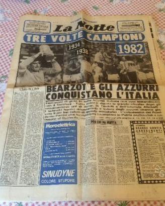 Giornale "La notte"1982 3 volte campioni