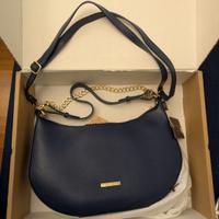 Borsa blu in pelle