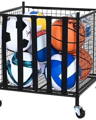 Carrello Portaoggetti Palline Sportive con Ruote