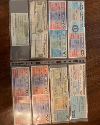 Collezione mini assegni miniassegni 1977