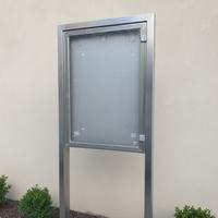 Bacheca per esterni, double face, in acciaio inox 