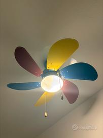 Lampadario con pala ventilare
