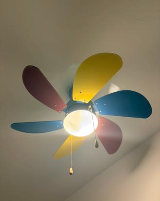 Lampadario con pala ventilare