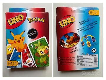 UNO Pokémon Asia Gioco Carte Nuovo