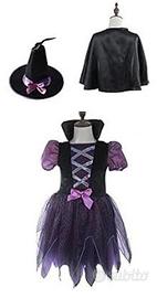 Costume Carnevale-Halloween Strega 7-8 anni