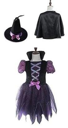 Costume Carnevale-Halloween Strega 7-8 anni