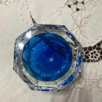 Posacenere-vuotatasche Murano "sommerso" blu