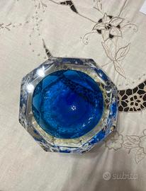 Posacenere-vuotatasche Murano "sommerso" blu