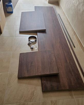 top cucina noce invecchiato