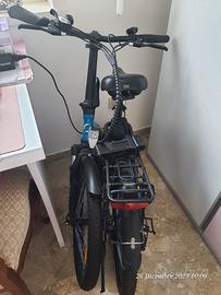 Bici elettrica pieghevole Argento Piuma Blue