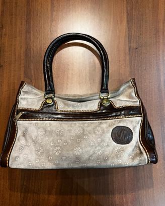 Borsa Artigianale Vintage Scamosciata in Pelle
