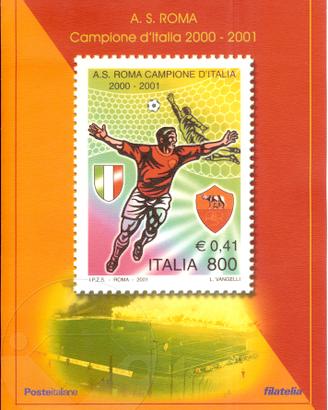 2001 FOLDER n.7 - ROMA CAMPIONE d'ITALIA 2000/2001