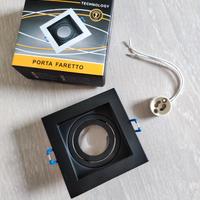 Portafaretto (x2) da incasso quadrato nero