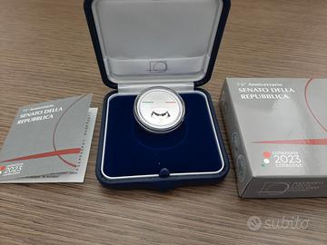 5 € Argento Proof 75° Senato Italia