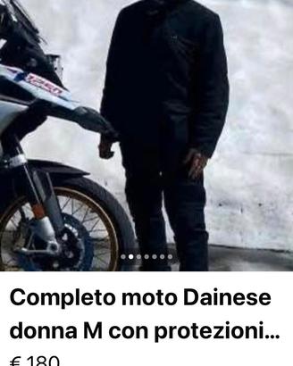 Completo moto Dainese donna S/M protezioni guanti