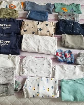 Lotto 45 vestiti bambino da 3 a 6 mesi