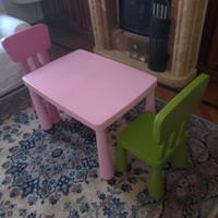 tavolino e sedie per bambini
