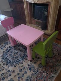 tavolino e sedie per bambini