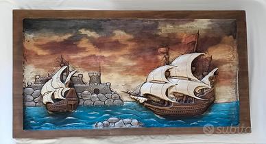 Quadro in legno intagliato 