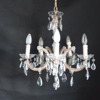 Lampadario Maria Theresa gocce cristallo vintage