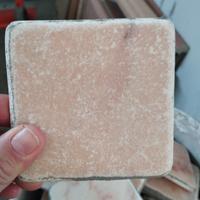 marmo 10x10 rosa del portogallo burattato