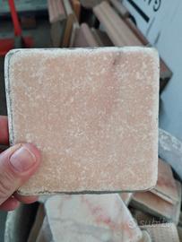 marmo 10x10 rosa del portogallo burattato