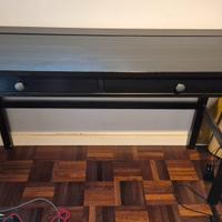 scrivania ikea marrone nero hemnes