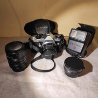 Pentax ME Super con borsa e accessori