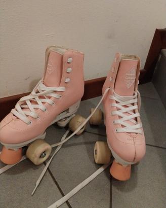 Pattini 4 ruote rosa oxelo