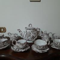 servizio da tè in ceramica di Amalfi lav. a mano